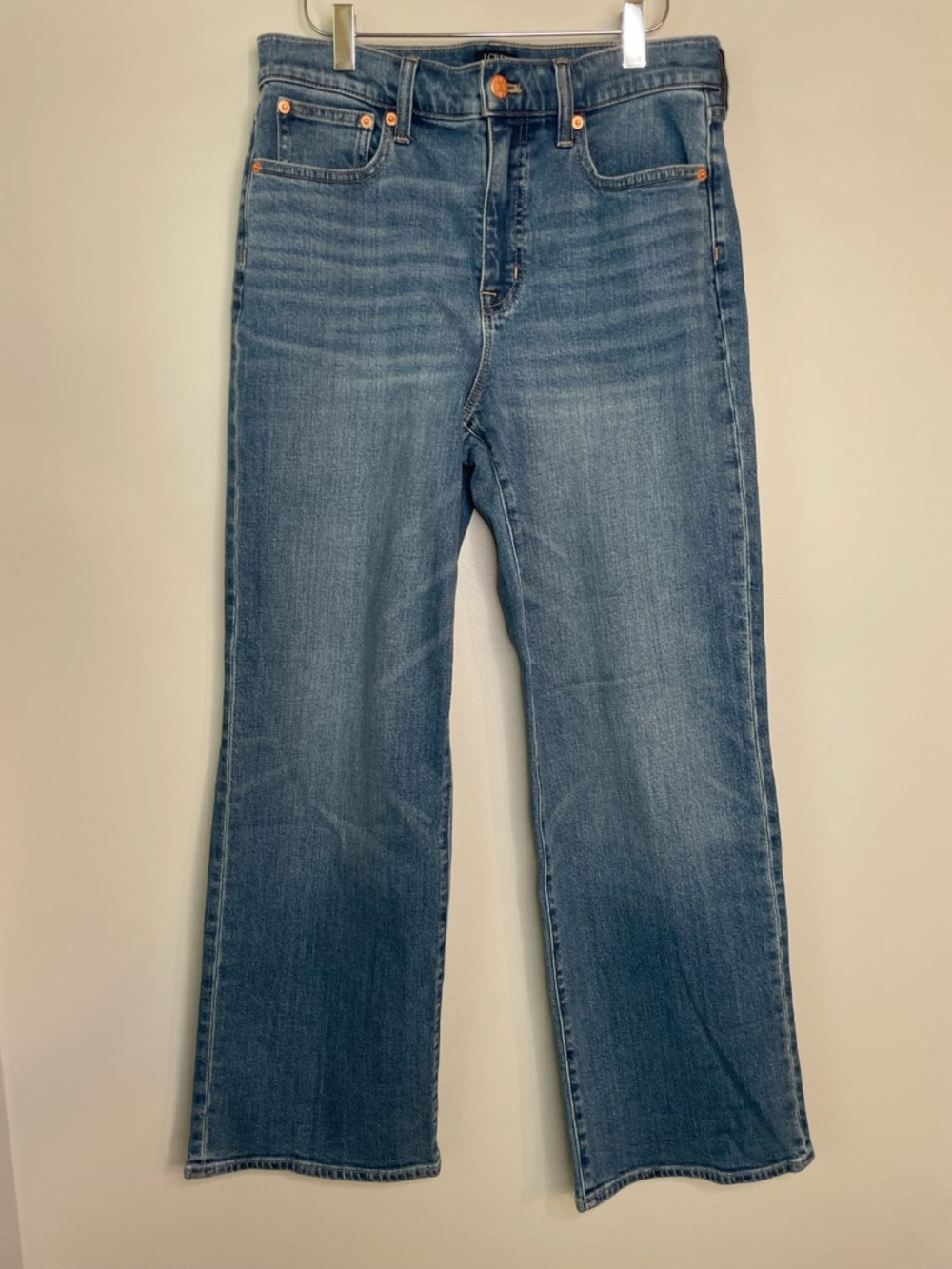 NWT J. Crew Full Length Slim Wide Leg Jeans - Picture 2 of 6